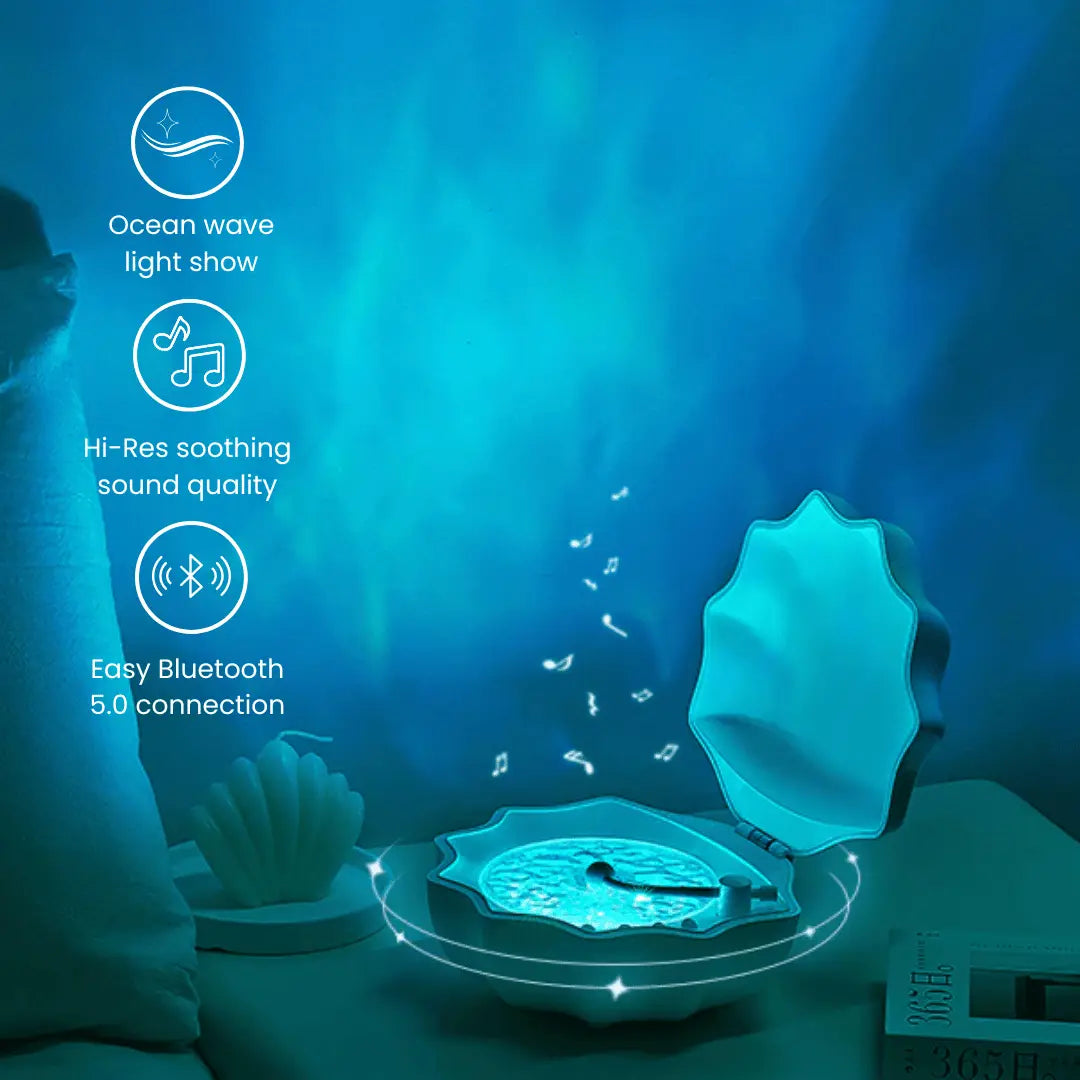 Ocean Wave Clamshell Music Player Jellyflow