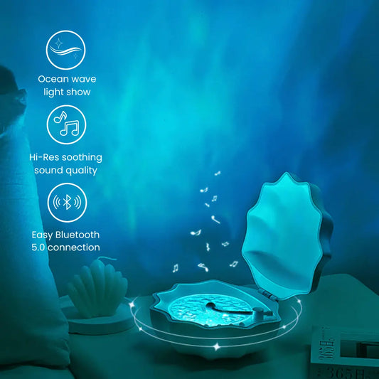 Ocean Wave Clamshell Music Player Jellyflow