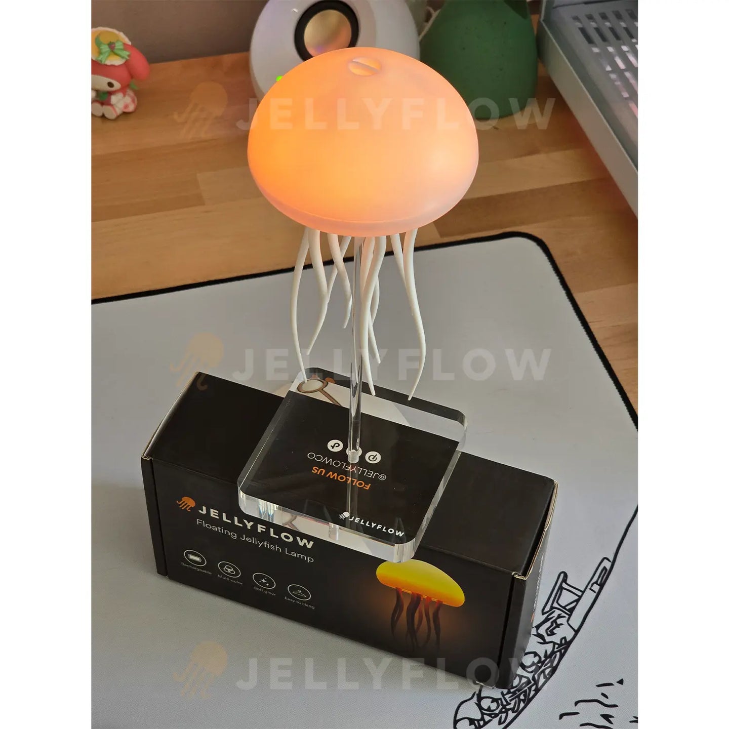 Rossesay 8 Pcs Jellyfish Lamp Colorful Jelly Fish Light Rossesay 8 Pcs Jellyfish Lamp Colorful Jelly Fish Light